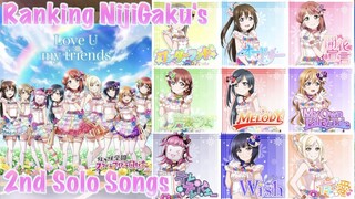 Ranking NijiGaku's 2nd Solo Songs (Love U my friends)