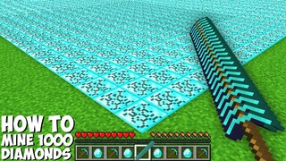 How to MINE 1000 DIAMOND BLOCKS AT THE SAME TIME in Minecraft ? BEST WAY GET DIAMONDS !