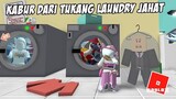 Kabur Dari Tukang Laundry Jahad!! Lewat Mesin Cuci - Escape Laundromat Roblox Indonesia