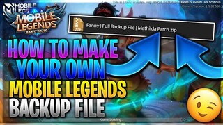 HOW TO MAKE YOUR OWN BACKUP FILE SCRIPT | MOBILE LEGENDS