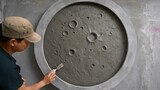 Tự làm mặt trăng bằng xi măng siêu dễ