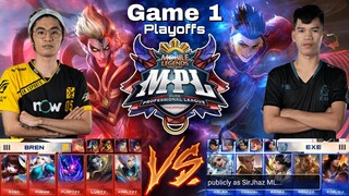 The Rivals! BREN vs EXE [Game 1 Bo5] | (FILIPINO) MPL-PH S7 Playoffs Day 4 | MLBB