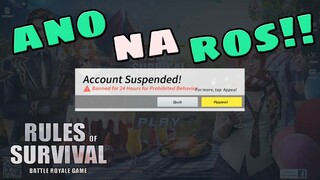 PAANO MA BAN! "Ano na ROS!!" (Rules of Survival: Battle Royale)