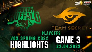 Highlights SGB vs TS [Ván 3][Playoffs][VCS Mùa Xuân 2022][22.04.2022]