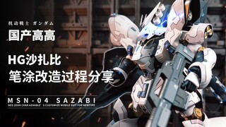 สอนวิธีสร้าง HG Sazabi โมเดลธรรมดาและรุ่นเก่าให้เป็นโมเดลที่เทียบได้กับ RG และเปิดตัวในฤดูใบไม้ผลิที