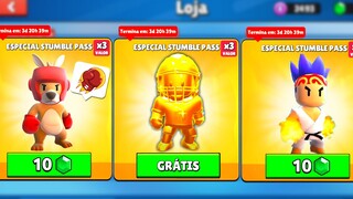 😱NINGUEM VIU! CHEGOU ATUALIZAÇÃO COM SKINS GRATIS STUMBLE GUYS 0.45.3