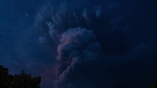 Lightning storm of a Taal Volcano