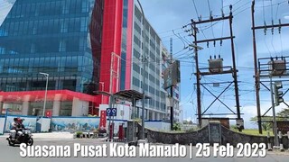 PUSAT KOTA MANADO TERKINI, AKTIFITAS MASIH NORMAL TIDAK ADA KEMACETAN PARAH . MANADO SULAWESI UTARA