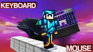 Minecraft PE With KEYBOARD and MOUSE! (Hive skywars)