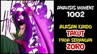 [ANALISIS MOMENT 1002] ALASAN KAIDO TAKUT PADA SERANGAN ZORO !?