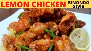 LEMON CHICKEN l Chinese Style Fried Chicken l QUICK and EASY Recipe | BINONDO Style