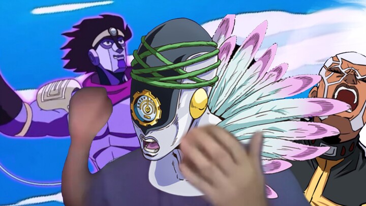 Made in Heaven after being attacked by Star Platinum