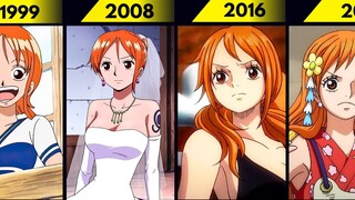 A Frame Of Nami From Every Year In One Piece