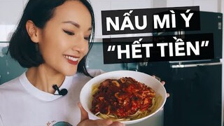 Cùng mình nấu mì ý "hết tiền"