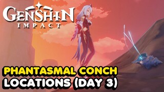 Genshin Impact 2.8 - Day 3 All Phantasmal Conch Locations