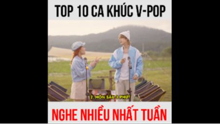 Top 10 ca khúc v-pop nghe nhiều nhất tuần 4