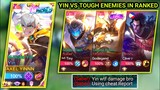 YIN VS PRO SABER AND PRO ENEMY IN RANKED | YIN BEST BUILD AND EMBLEM 2023 | MOBILE LEGENDS