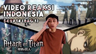 LEVI vs ZEKE EREN vs ARMIN !!!!! - Attack on Titan Reaction Indonesia | Season 4 Episode 14 (BAG 1)