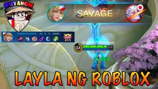 ROBLOX GAMERNOM | LAYLA GAMEPLAY | MOBILE LEGENDS| MVP PERO TALO?