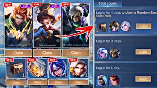 NEW EVENT 2024! GET YOUR FREE EPIC SKIN AND CHEST SKIN REWARDS! FREE SKIN! | MOBILE LEGENDS 2024