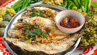 นึ่งปลาสูตรหมักสมุนไพร พร้อมวิธีทำแจ่วแด๊ก(แจ่วเหนียว)