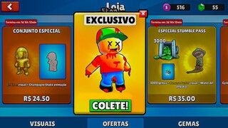 o STUMBLE GUYS me ENVIOU UMA SKIN ESPECIAL GRÁTIS!