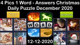 4 Pics 1 Word - Christmas - 12 December 2020 - Daily Puzzle + Daily Bonus Puzzle -Answer-Walkthrough