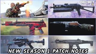 *NEW* SEASON 1 (2022) PATCH NOTES | WEAPON BALANCES | NEWLY ADDED CONTENTS | BUG FIXES, OPTIMISATION