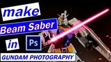 Tutorial membuat Beam Saber di foto Gundam dengan Photoshop