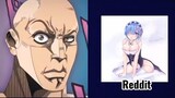 Anime vs Reddit (The Rock Reaction Meme)