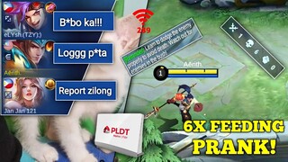 6X FEEDING PRANK!🤣| MALALANG TRASHTALK🤣| NAPA SORRY SA SAVAGE KO - MLBB