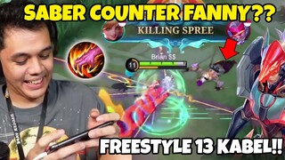 Pake Saber Buat Counter Fanny?? Gw Kasih Freestyle 13 Kabel Di Depan Matanya - Mobile Legends