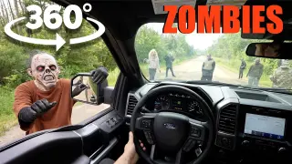 Scary Zombie Apocalypse 360° camera experience (Massive Zombie Horde blocks Road)