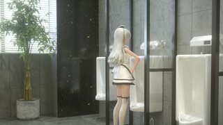 [Weak MMD] Caught a cross-dressing guy in the bathroom?