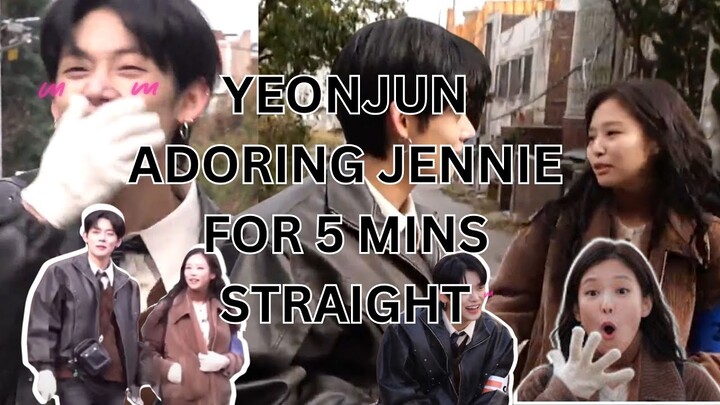 TXT'S YEONJUN ADORING JENNIE | ALL Jennie and Yeonjun Interaction in Apartment 404 Episode 4