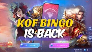 KOF BINGO EVENT IS BACK | MORE EPIC SKINS AND MORE ITEMS IN PRIZEPOOL | MOBILE LEGENDS