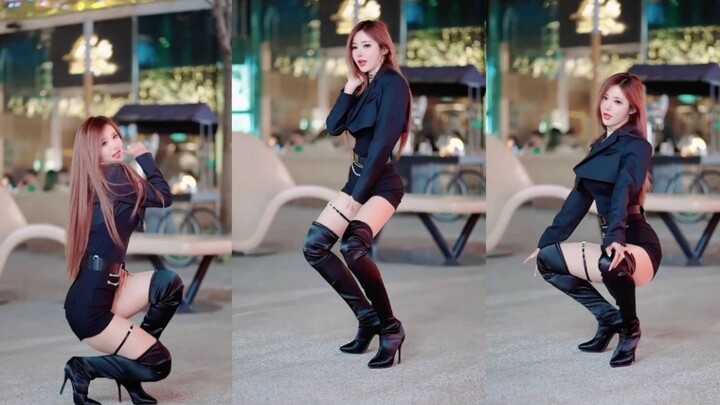 [Vertical 4K] Hot dancing beauty wearing super high-heeled boots!