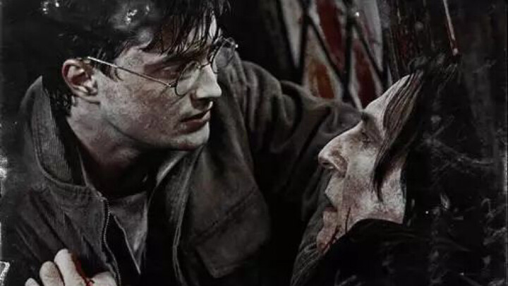斯内普只喊过一次哈利名字，前面斯内普每次喊哈利都是Mr. Potter，但是最后，斯内普第一次喊了哈利，你的眼睛很像你的妈妈，这时的斯教再也不用隐藏对哈利的感情