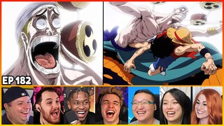 Luffy vs Enel [15 People React] Reaction Mashup | Enel's WTF Face | One Piece Ep 182