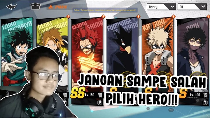 Rekomendasi Hero Yang Harus Kalian Ambil Di Game My Hero Academia: The Strongest Hero