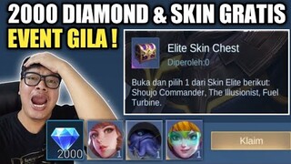 EVENT GILA ! 2000 DIAMOND GRATIS + BONUS SKIN GRATIS !! MOONTON BAIK UNTUK PLAYER ADVANCE SERVER !