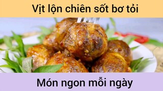 Vịt lộn chiên sốt bơ tỏi