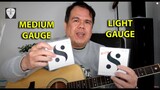 Guitar String Gauge Comparison : Light vs Medium on Crafter TC-035 Acoustic Guitar | Edwin-E