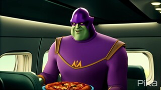 AI = Emperor Zurg serving Pizza Burgers on a Plane