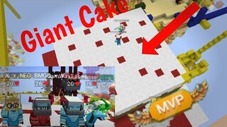 Building A Giant Cake In Bed Wars | Blockman Go Blocky Mods