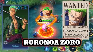 RORONOA ZORO IN MOBILE LEGENDS 😱😲