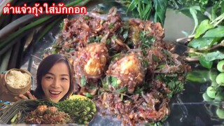 ตำแจ่วกุ้งใส่บักกอก อินางลัยพาเเซ่บ