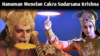 PERTARUNGAN HANUMAN VS CAKRA SUDARSANA KRISHNA| HANUMAN TELAN CAKRA SUDARSANA KARENA KESOMBONGANNYA