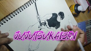 drawing gojo satoru Jujutsukaisen