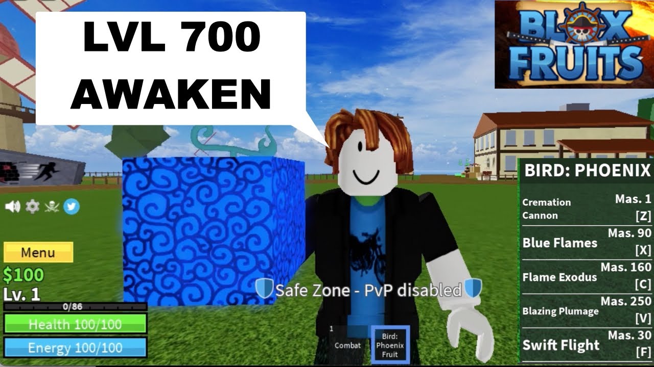 Roblox blox fruit full awakin phoenix BOSS PVP